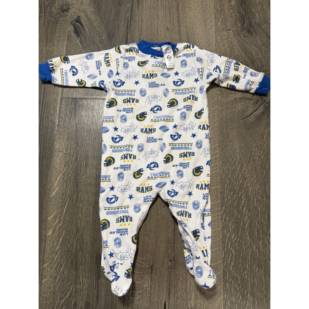 Baby Boys Rams Bodysuit, Sleep 'N Play NFL 3-6 Months
